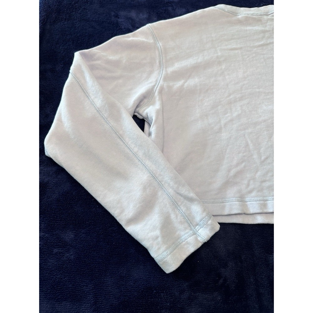 Nike Womens Cropped Crewneck Sweatshirt Long Sleeve  M Light Purple‎ Casual - Picture 11 of 11